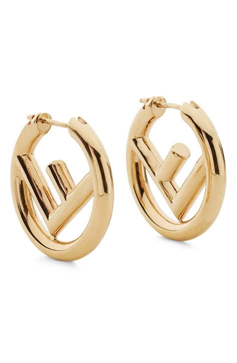 small fendi hoops|Fendi hoop earrings sale.